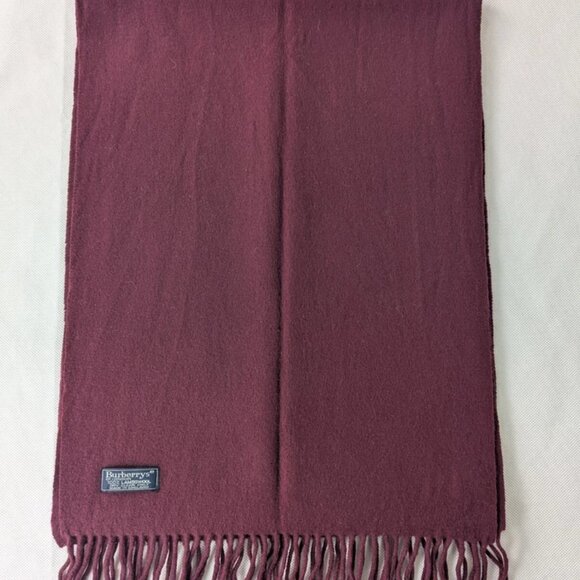 BURBERRY London Knit 100% LambsWool Neck Warmer Maroon SCARF - Picture 7 of 7